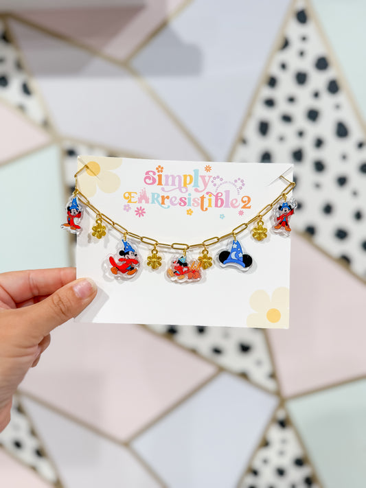 Sorcerer Mickey necklace silver/gold paper clip