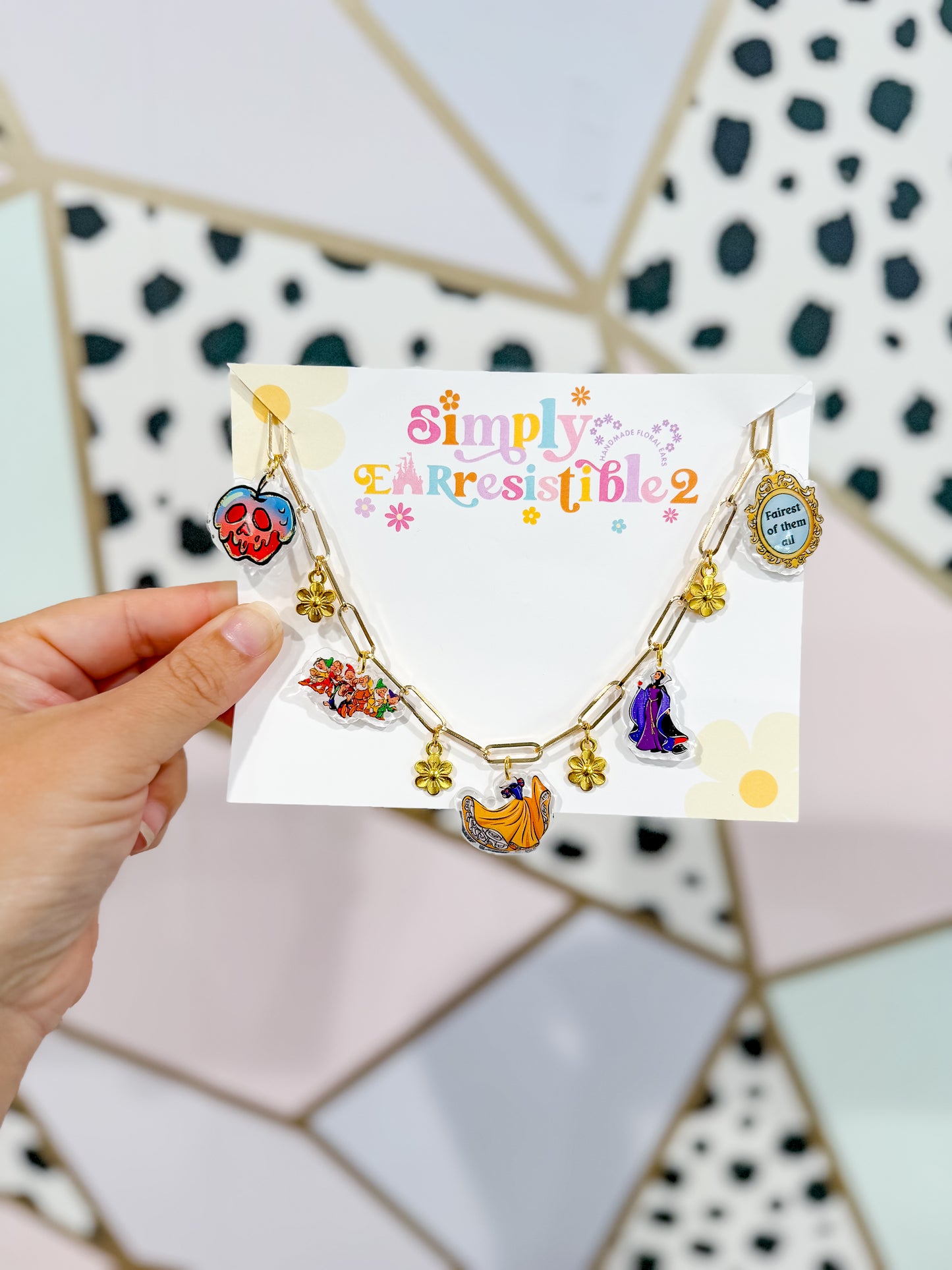 Snow White silver/gold necklace